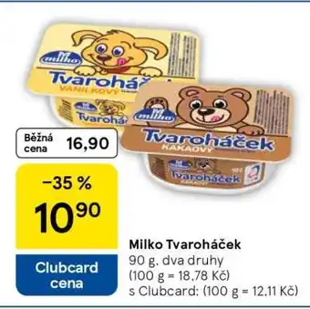 Tesco Milko Tvaroháček nabídka