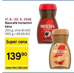 Tesco NESCAFÉ Instantní káva nabídka