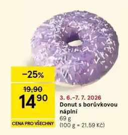 Tesco Donut s borůvkovou náplní nabídka