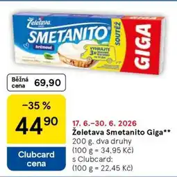 Tesco Želetava Smetanito GIGA nabídka