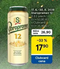 Tesco Staropramen 12 nabídka