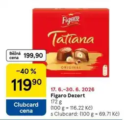 Tesco Figaro dezert nabídka