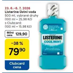 Tesco Listerine ústní voda nabídka