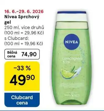 Tesco Nivea sprchový gel nabídka