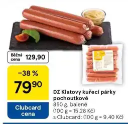 Tesco DZ Klatovy Kuřecí párky pochoutkové nabídka