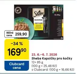 Tesco Sheba kapsičky pro kočky nabídka