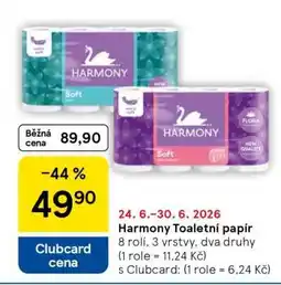 Tesco Harmony toaletní papír nabídka