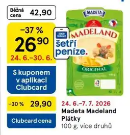Tesco Madeta Madeland plátky nabídka