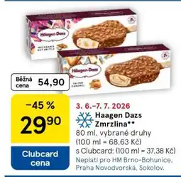 Tesco Häagen-Dazs Zmrzlina nabídka