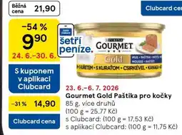 Tesco Gourmet Gold Paštika pro kočky nabídka