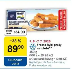 Tesco Frosta RYBÍ PRSTY NEMLETÉ nabídka