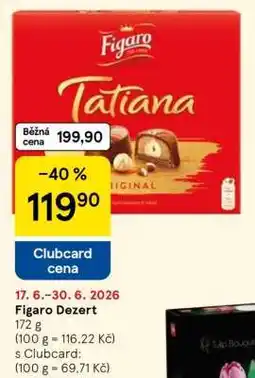 Tesco Figaro dezert nabídka