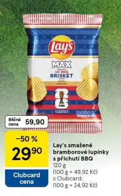 Tesco Lay's smažené bramborové lupínky s příchutí BBQ nabídka