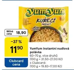 Tesco YumYum Instantní nudlová polévka nabídka