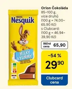Tesco Orion čokoláda nabídka