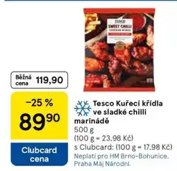Tesco Tesco Kuřecí křídla ve sladké chilli marinádě nabídka