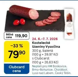 Tesco Kostelecké uzeniny Vysočina nabídka