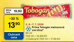 Tesco Prima Tobogán melounová zmrzlina nabídka