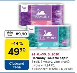 Tesco Harmony toaletní papír nabídka