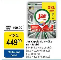 Tesco Jar kapsle do myčky na nádobí nabídka