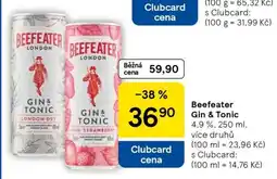 Tesco Beefeater Gin & tonic nabídka