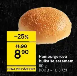 Tesco Hamburgerová bulka se sezamem nabídka