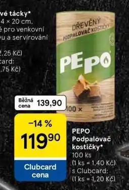 Tesco PEPO Podpalovač kostičky nabídka
