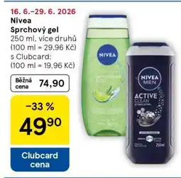Tesco Nivea sprchový gel nabídka