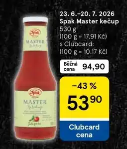 Tesco Spak Master kečup nabídka