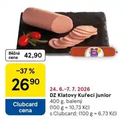Tesco DZ Klatovy kuřecí junior nabídka