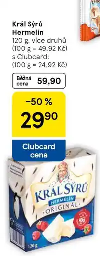 Tesco Král Sýrů Hermelín nabídka