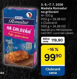 Tesco Madeta Romadur na grilování nabídka