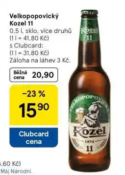 Tesco Velkopopovický Kozel 11 nabídka