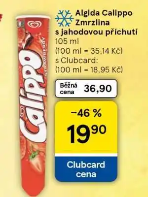Tesco Algida Calippo Zmrzlina s jahodovou příchutí nabídka