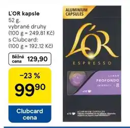 Tesco L’OR kapsle nabídka