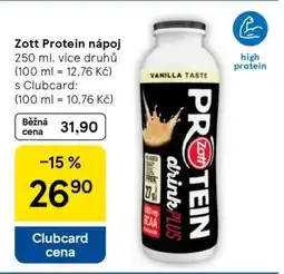 Tesco Zott Protein nápoj nabídka