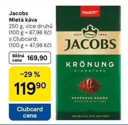 Tesco JACOBS mletá káva nabídka