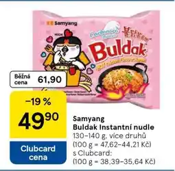 Tesco Samyang Buldak Instantní nudle nabídka