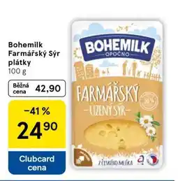 Tesco Bohemilk Farmářský Sýr plátky 100 g nabídka