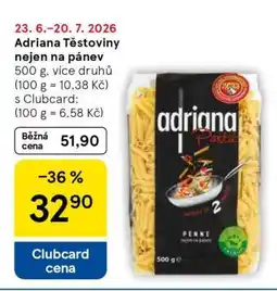 Tesco Adriana Těstoviny nejen na pánev nabídka