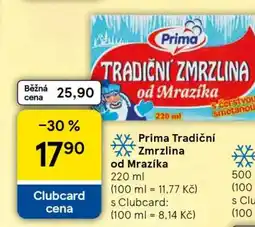 Tesco Prima Tradiční Zmrzlina od Mrazíka nabídka