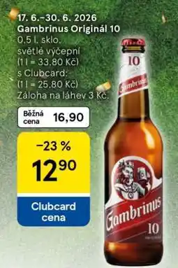 Tesco Gambrinus Originál 10 nabídka