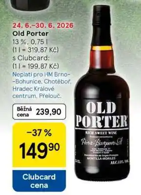 Tesco Old Porter nabídka