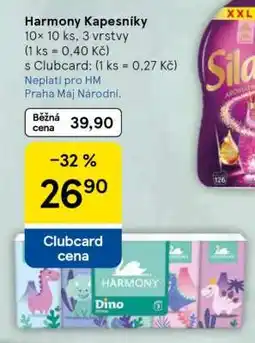 Tesco Harmony kapesníky nabídka