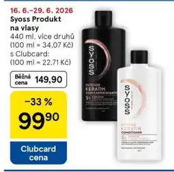 Tesco Syoss Produkt na vlasy nabídka