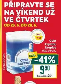 Billa Cukr krystal, krupice nabídka