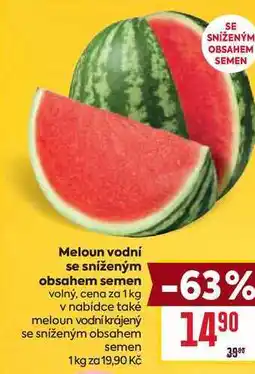 Billa Meloun vodní se sníženým obsahem semen volný, cena za nabídka