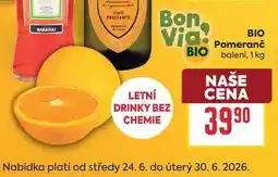 Billa BIO Pomeranč balení nabídka