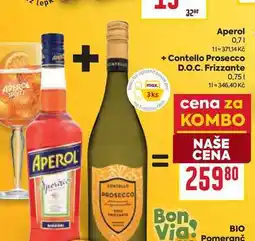 Billa Aperol 0,7l + Contello Prosecco D.O.C. Frizzante 0,75l nabídka
