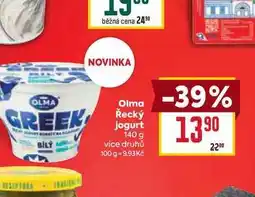 Billa Olma Řecký jogurt nabídka